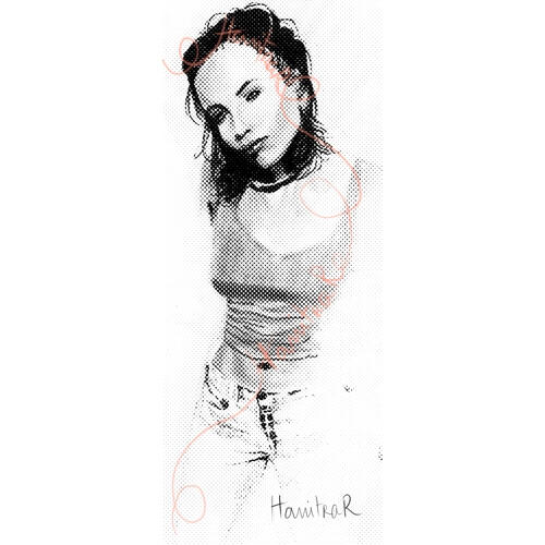 noir et blanc portrait femme