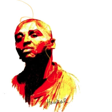 rappeur crayons couleurs portrait
