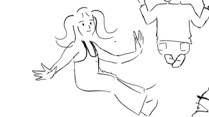 jeune fille jouant dans un train