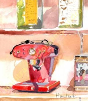 Cafetière rouge et thé