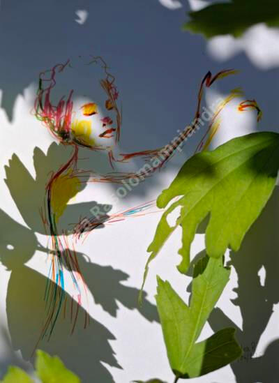 Femme pas de danse aux feutres