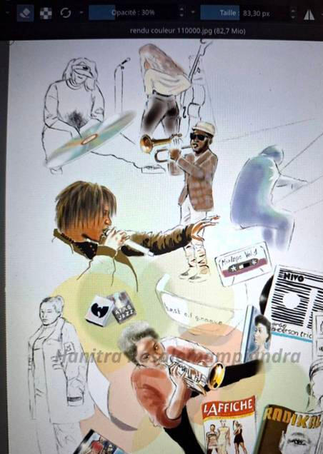 Portrait musical jazz groove